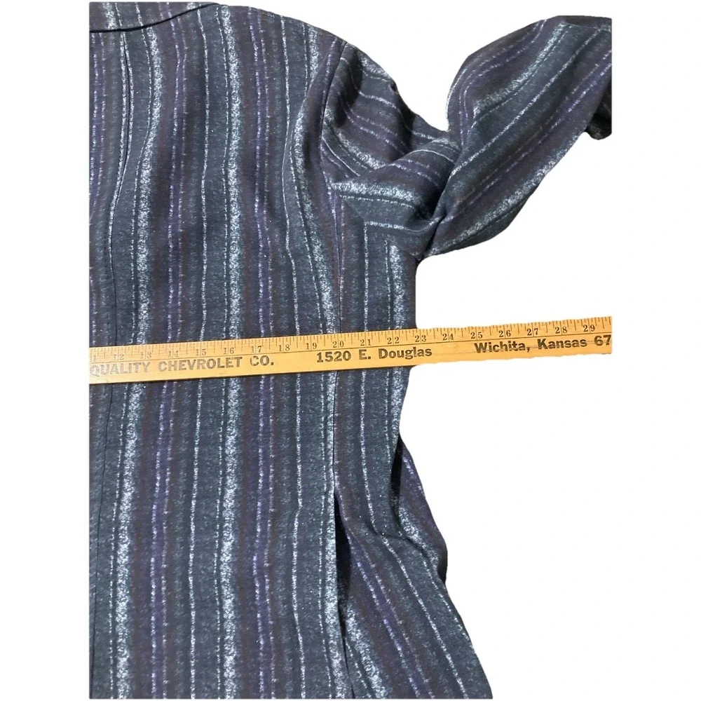 Richard‎ Choi The Light Jacket Mens Size 56 Black Purple Stripe Blazer